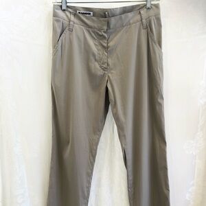 JIL SANDER Taupe Brown Lightweight Stretch Straight Leg Trousers Pants 38 8	x 32
